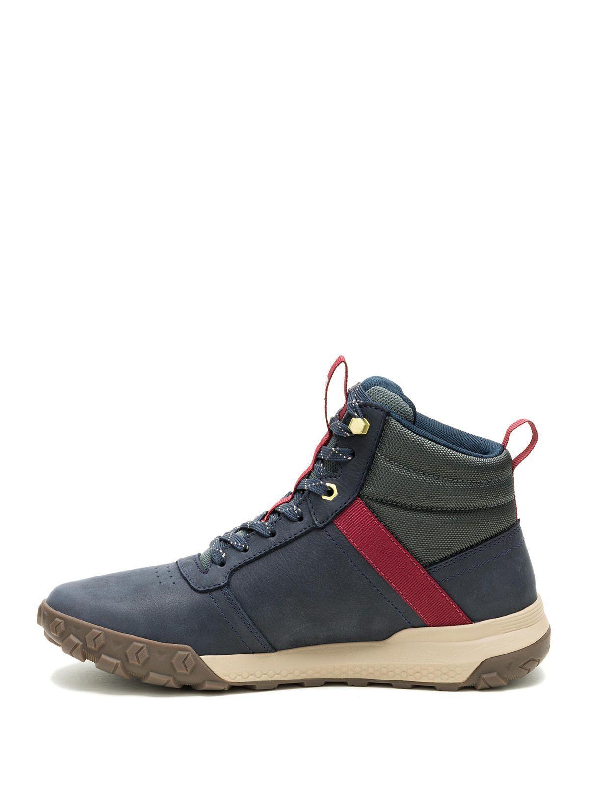 Zapatilla C/Caña Cuero Hombre Hex Ready Mid Wp Azul-3