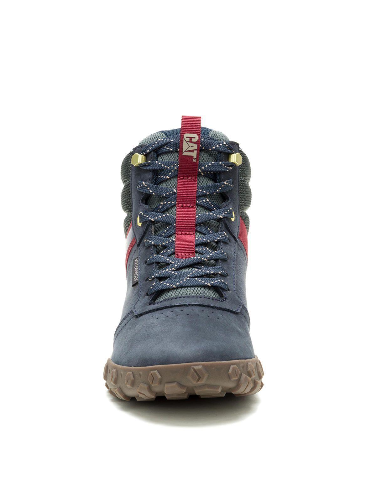 Zapatilla C/Caña Cuero Hombre Hex Ready Mid Wp Azul-4