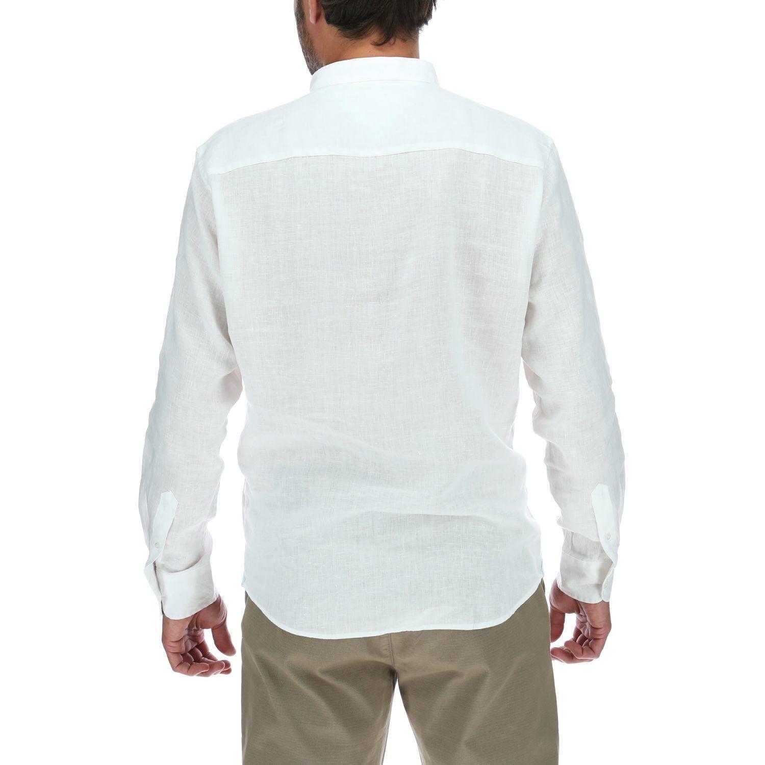 Camisa Lino Hombre Mao Blanco Rockford-2