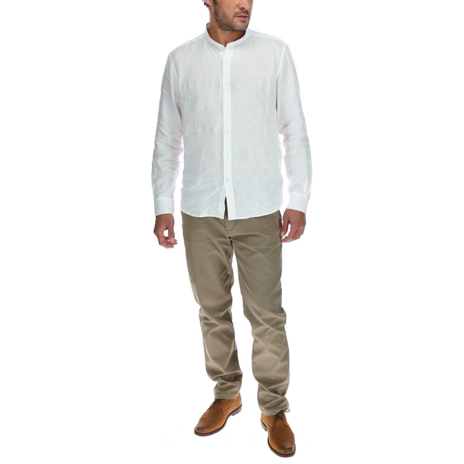 Camisa Lino Hombre Mao Blanco Rockford-4