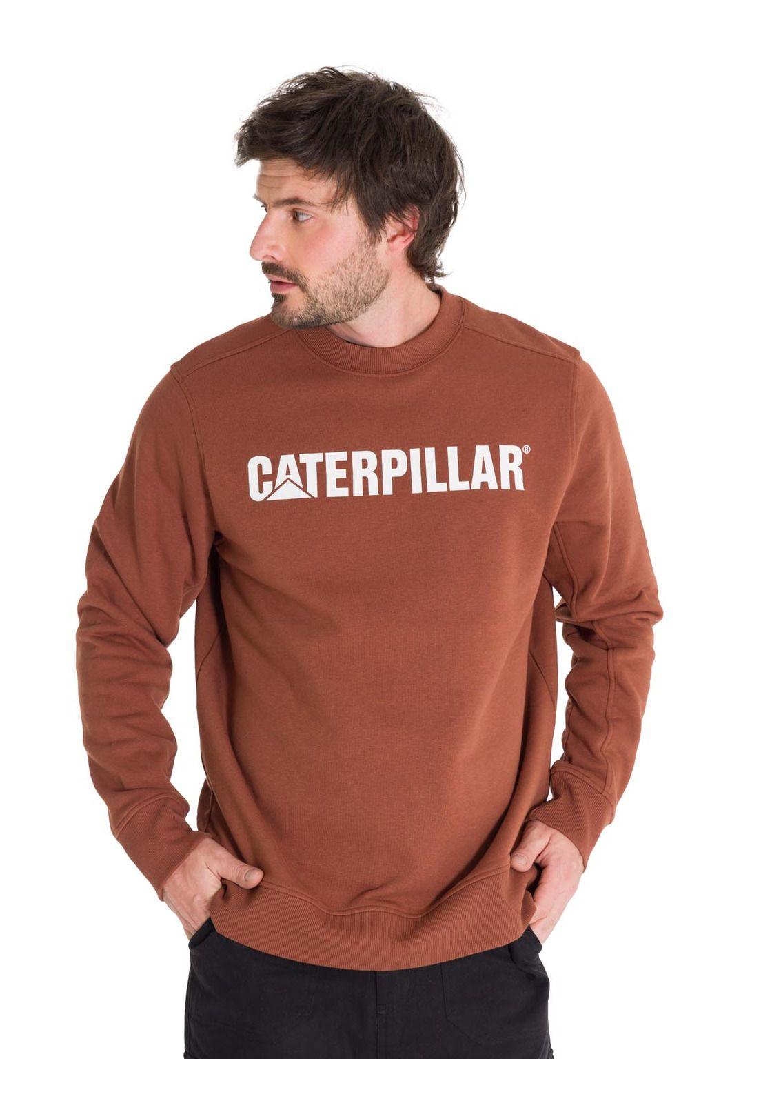 Polerón Cat Logo Crewneck Unisex Terracota Cat-0