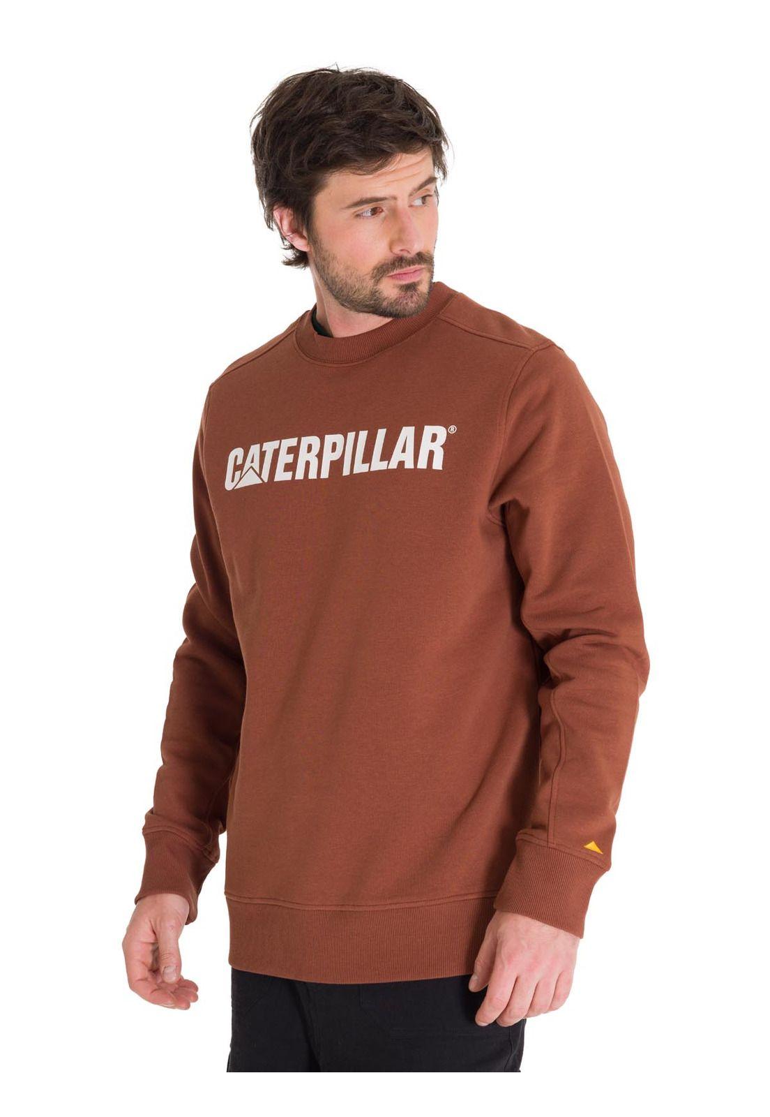 Polerón Cat Logo Crewneck Unisex Terracota Cat-1