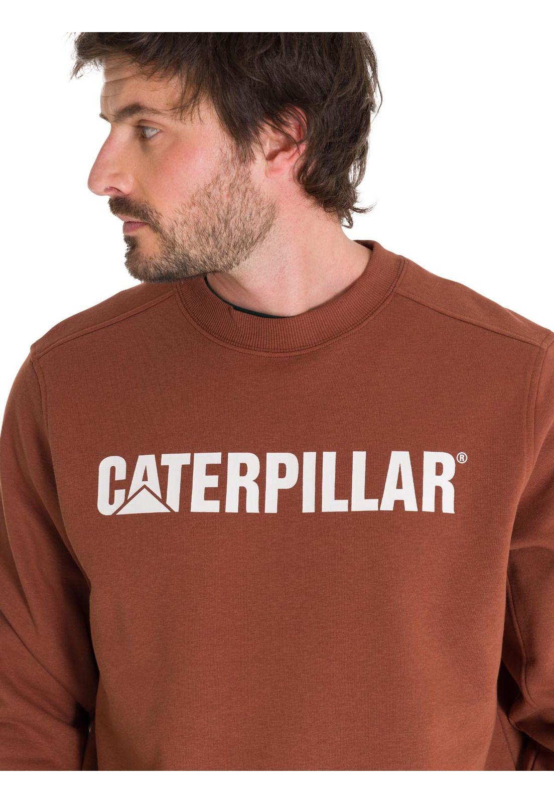 Polerón Cat Logo Crewneck Unisex Terracota Cat-4