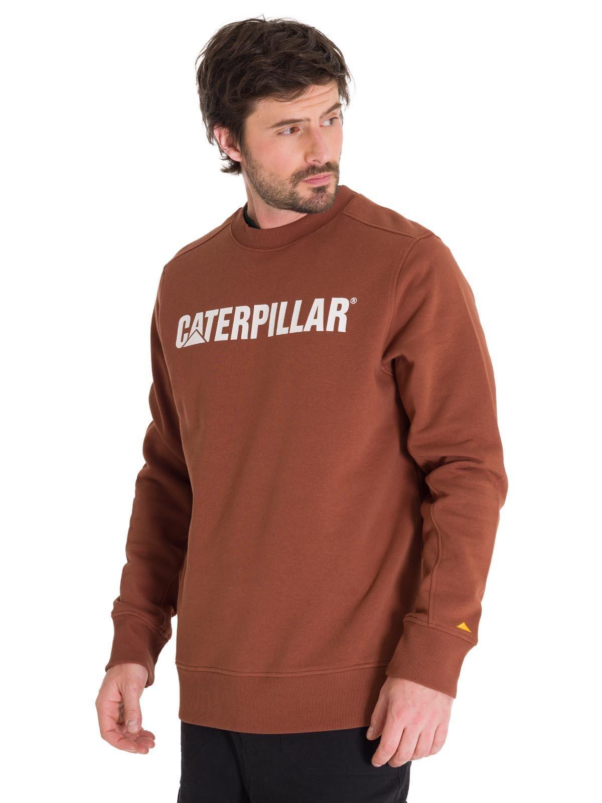 Polerón Cat Logo Crewneck Unisex Terracota Cat-1
