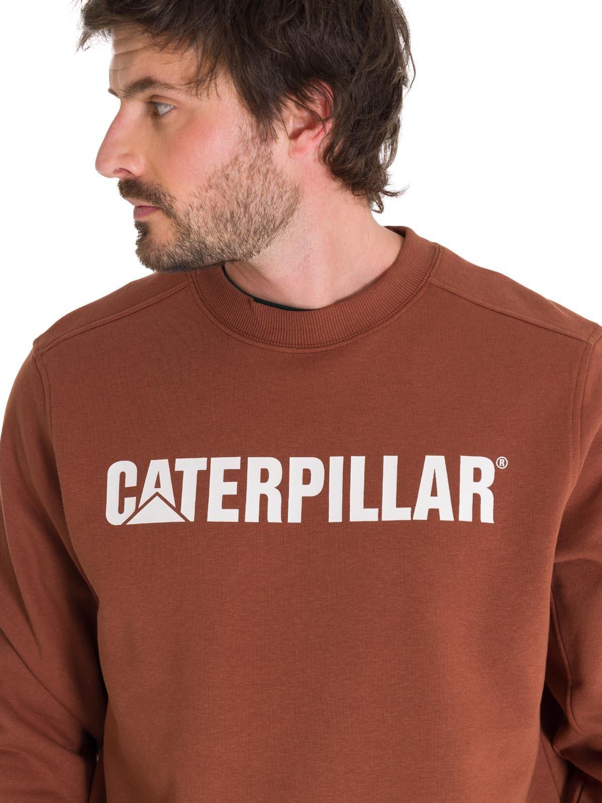 Polerón Cat Logo Crewneck Unisex Terracota Cat-4