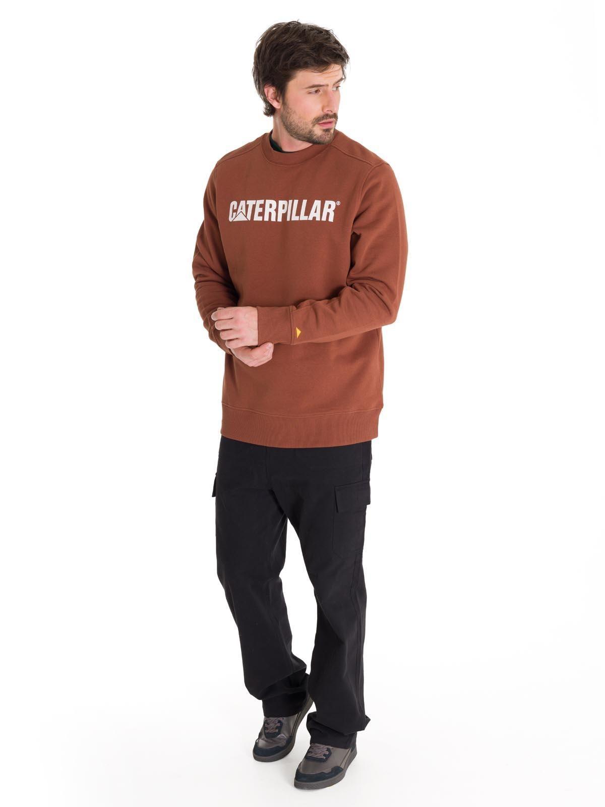 Polerón Cat Logo Crewneck Unisex Terracota Cat-6