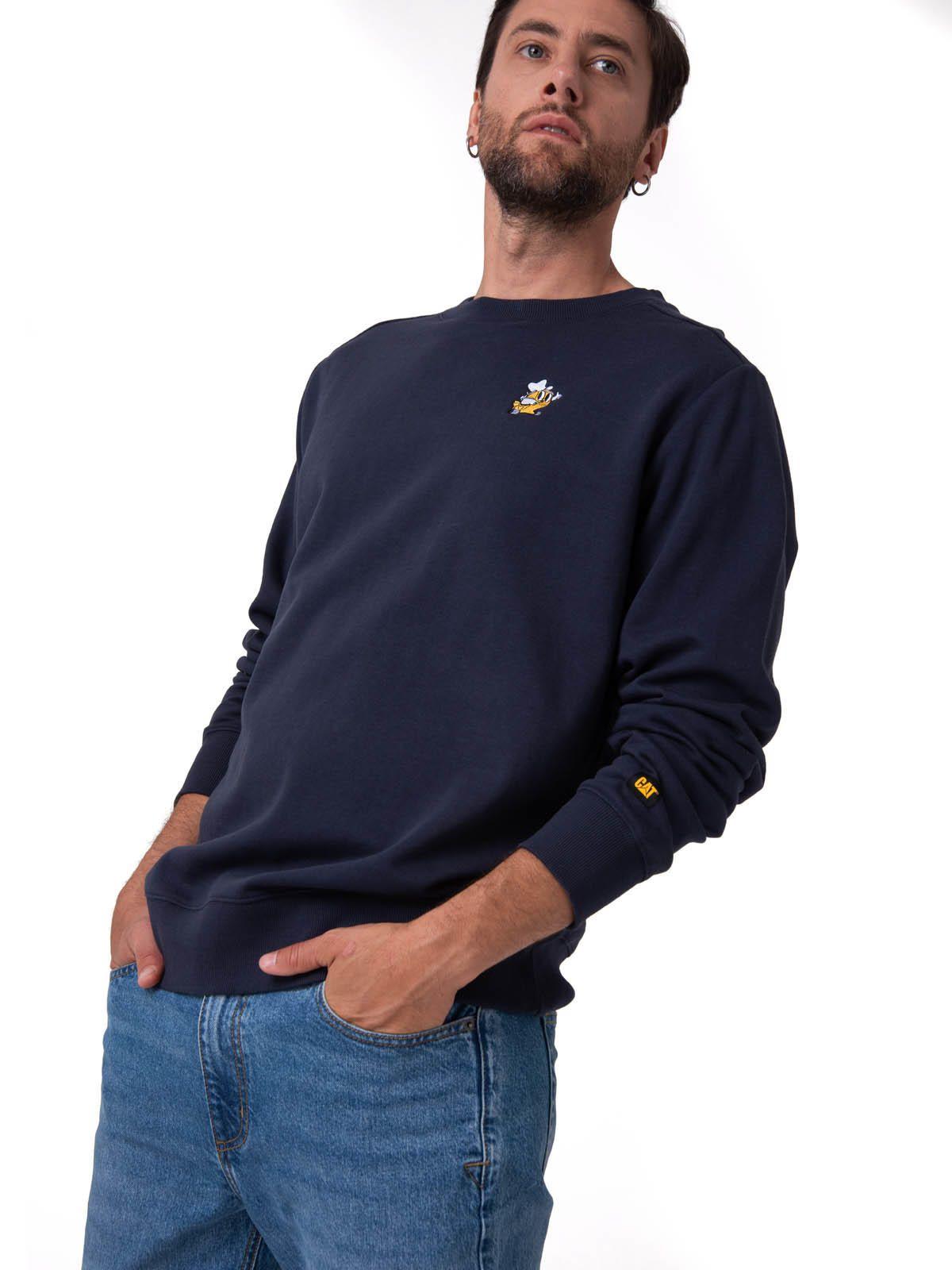 Polerón Hombre Graphic Fleece Azul Oscuro-1