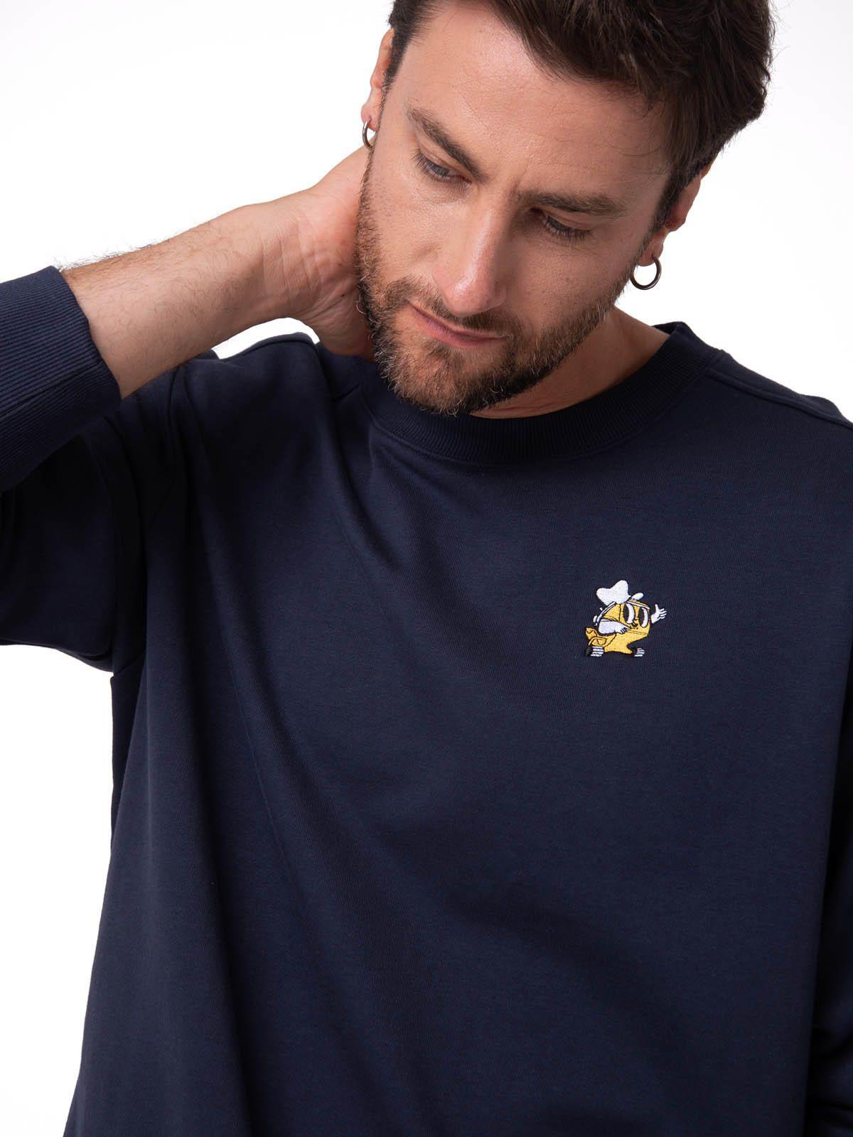 Polerón Hombre Graphic Fleece Azul Oscuro-4