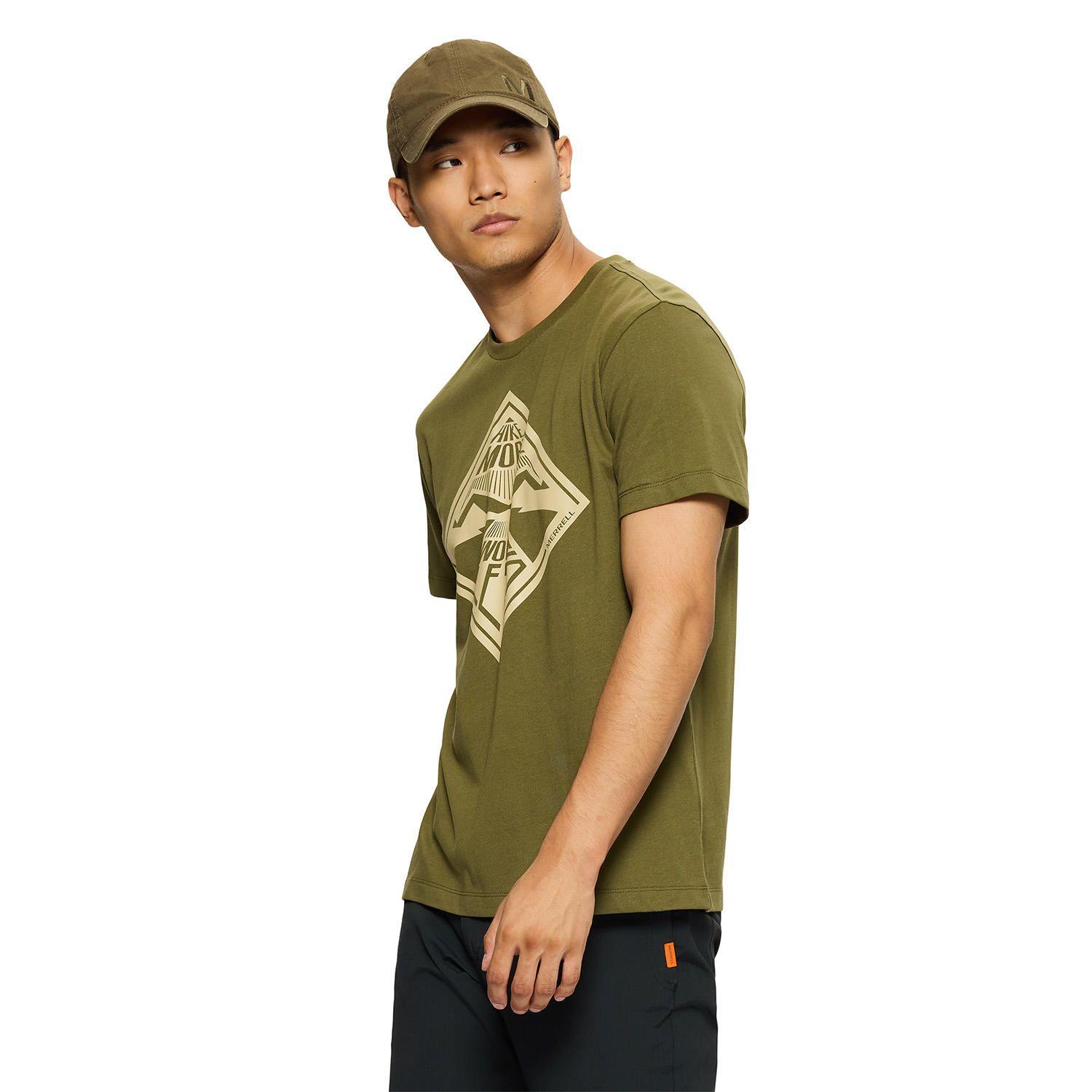 Polera Manga Corta Hombre Worry Less Verde-1