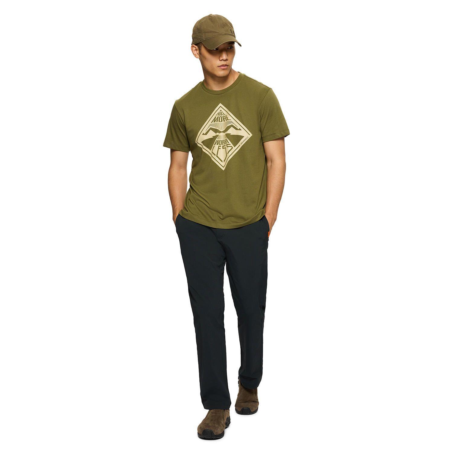 Polera Manga Corta Hombre Worry Less Verde-4