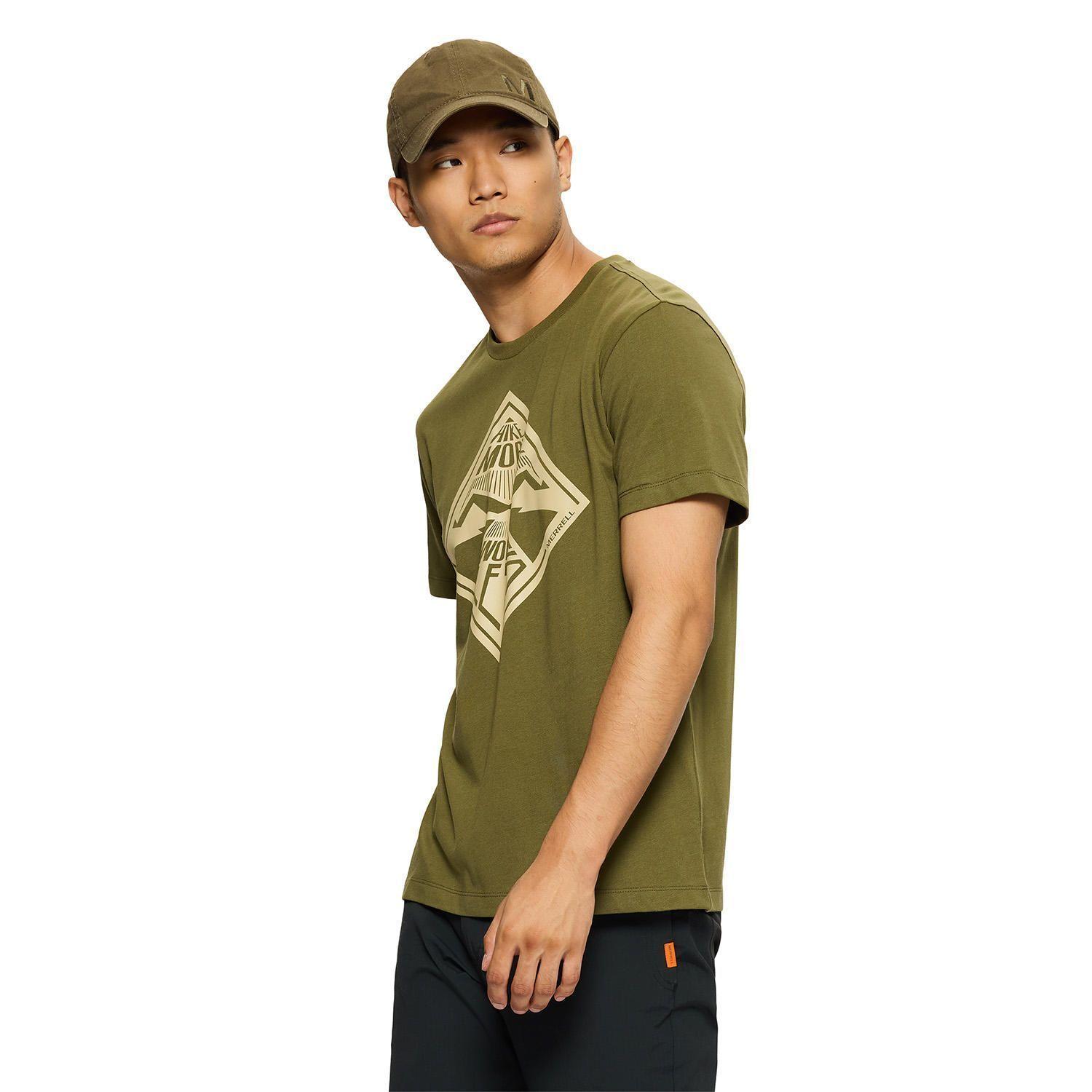 Polera Manga Corta Hombre Worry Less Verde-1