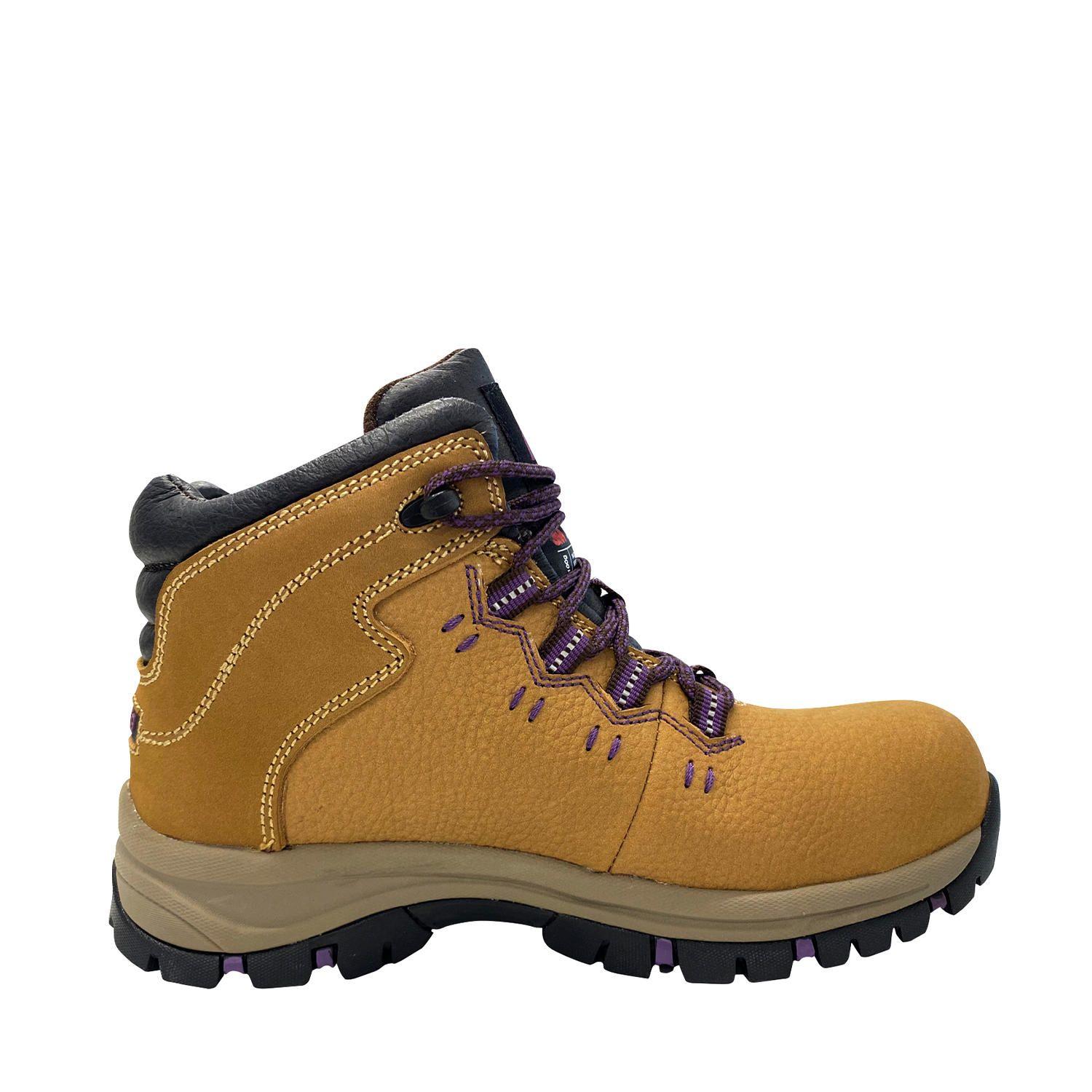 Zapato de Seguridad Adelaida Beige Morado Mujer-4