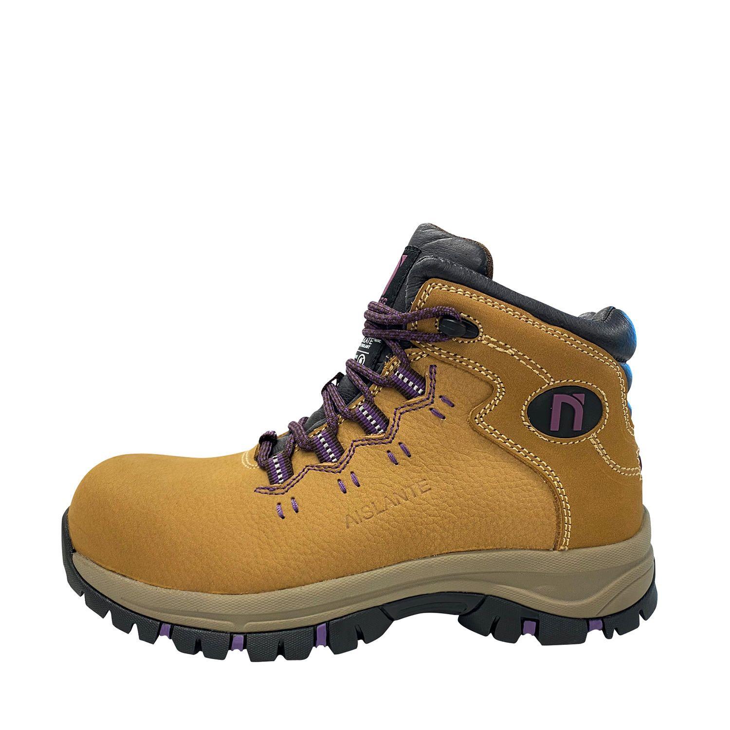 Zapato de Seguridad Adelaida Beige Morado Mujer-5