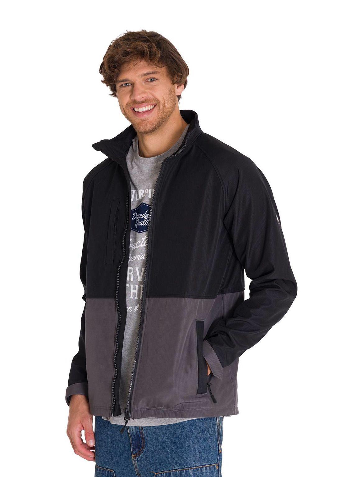 Chaqueta Ripstop Softshell Hombre Gris-1