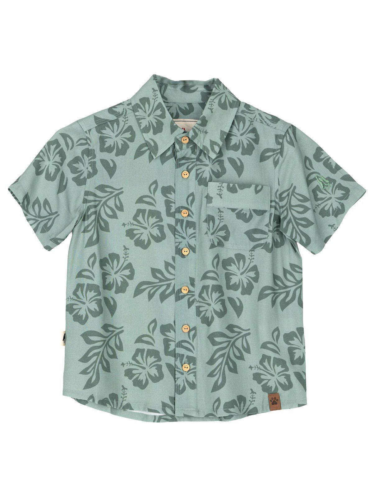 Camisa Niño Hibisco Verde-0
