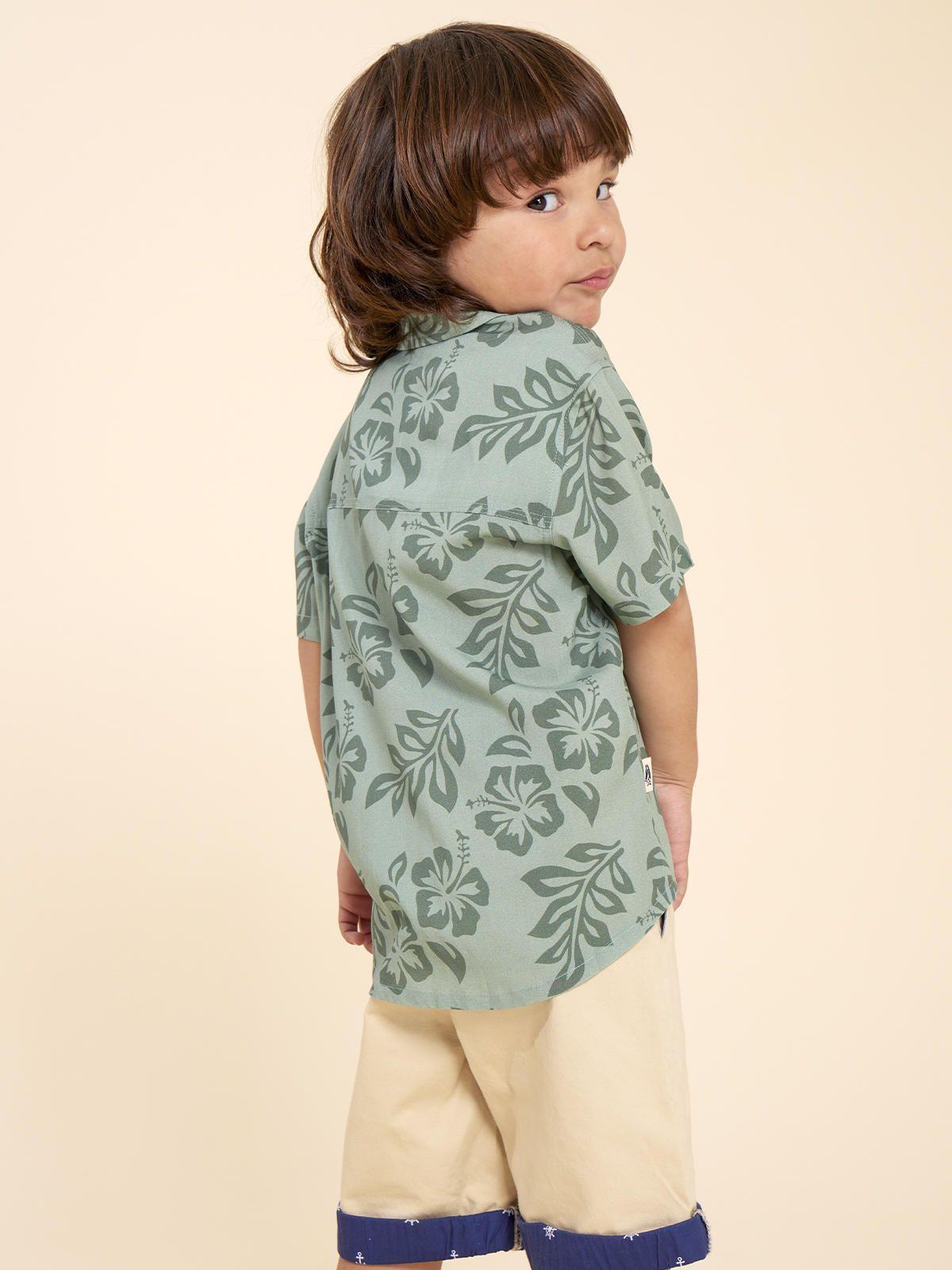 Camisa Niño Hibisco Verde-4