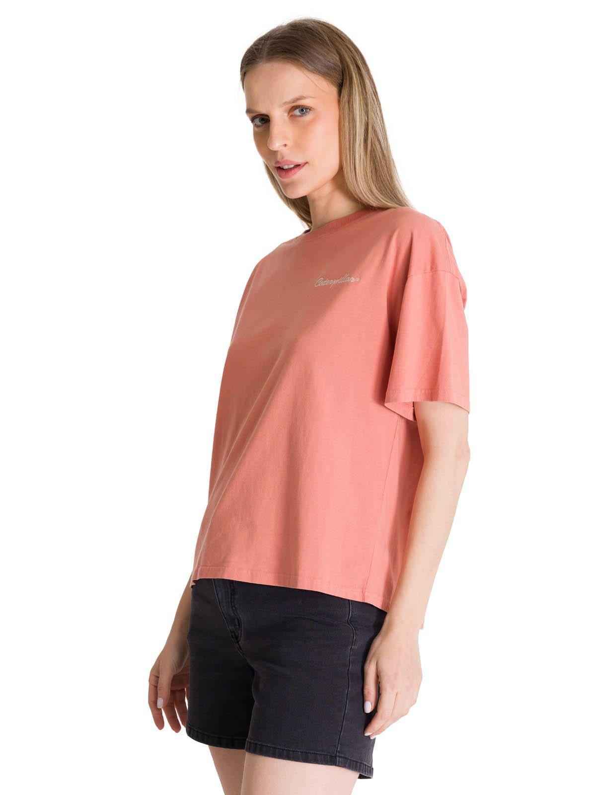 Polera Manga Corta Boxy Mujer Bordato Rosa-1