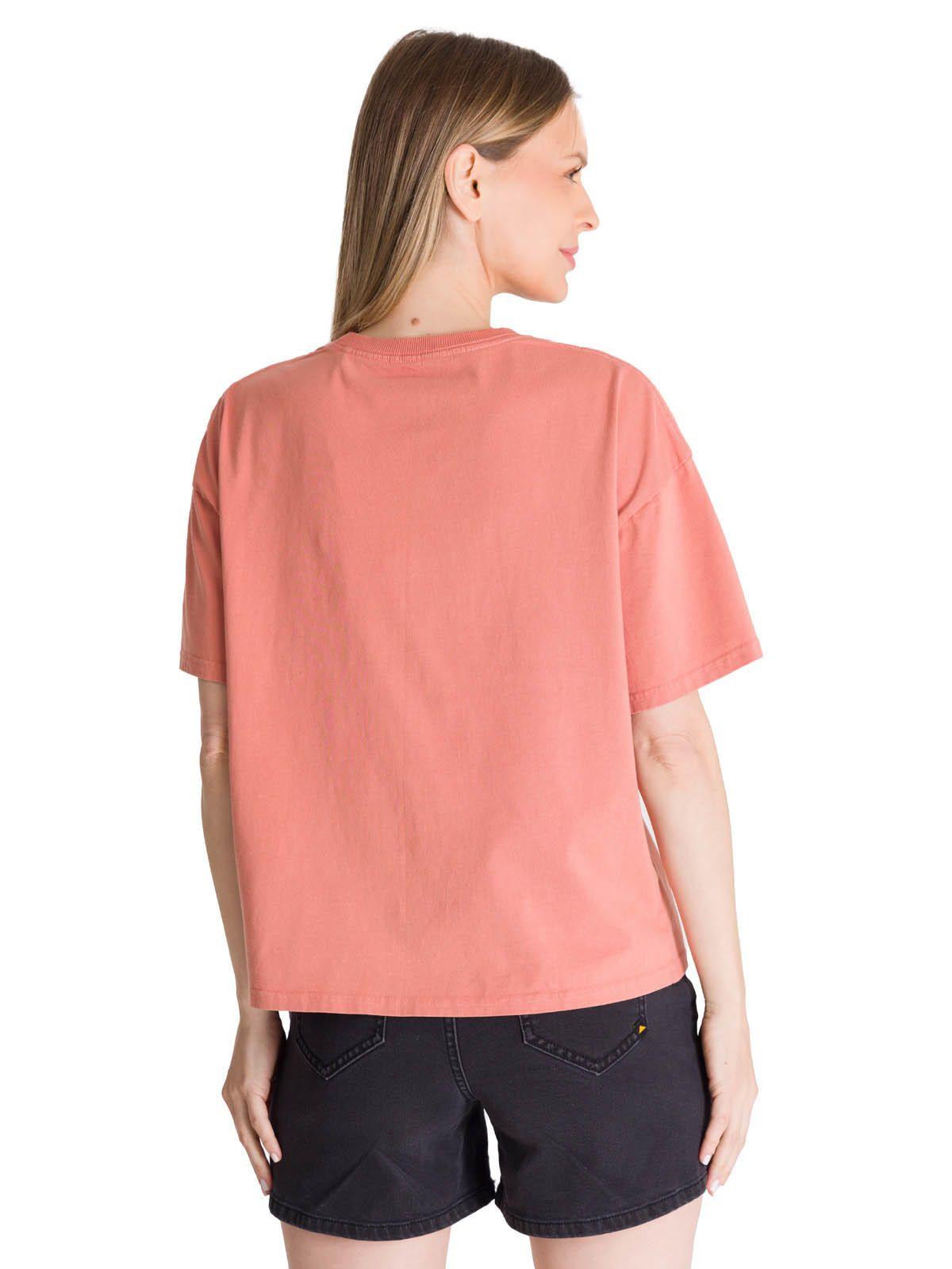 Polera Manga Corta Boxy Mujer Bordato Rosa-3