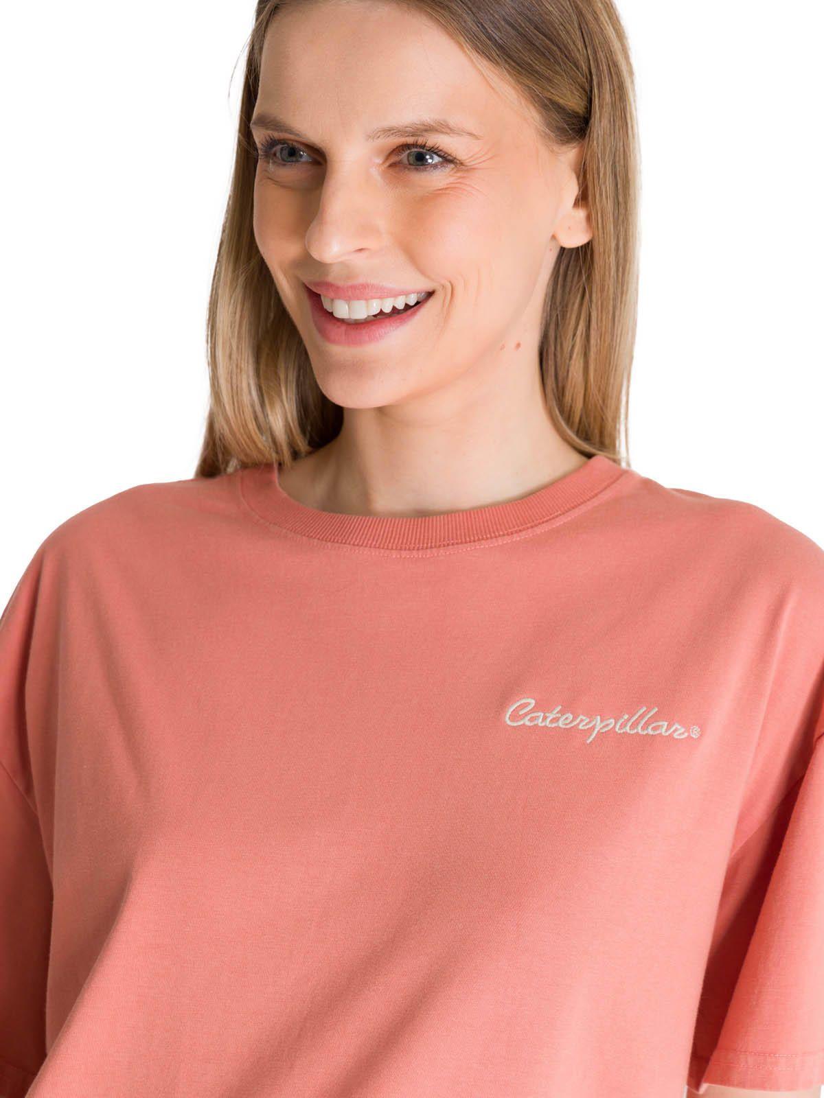 Polera Manga Corta Boxy Mujer Bordato Rosa-4