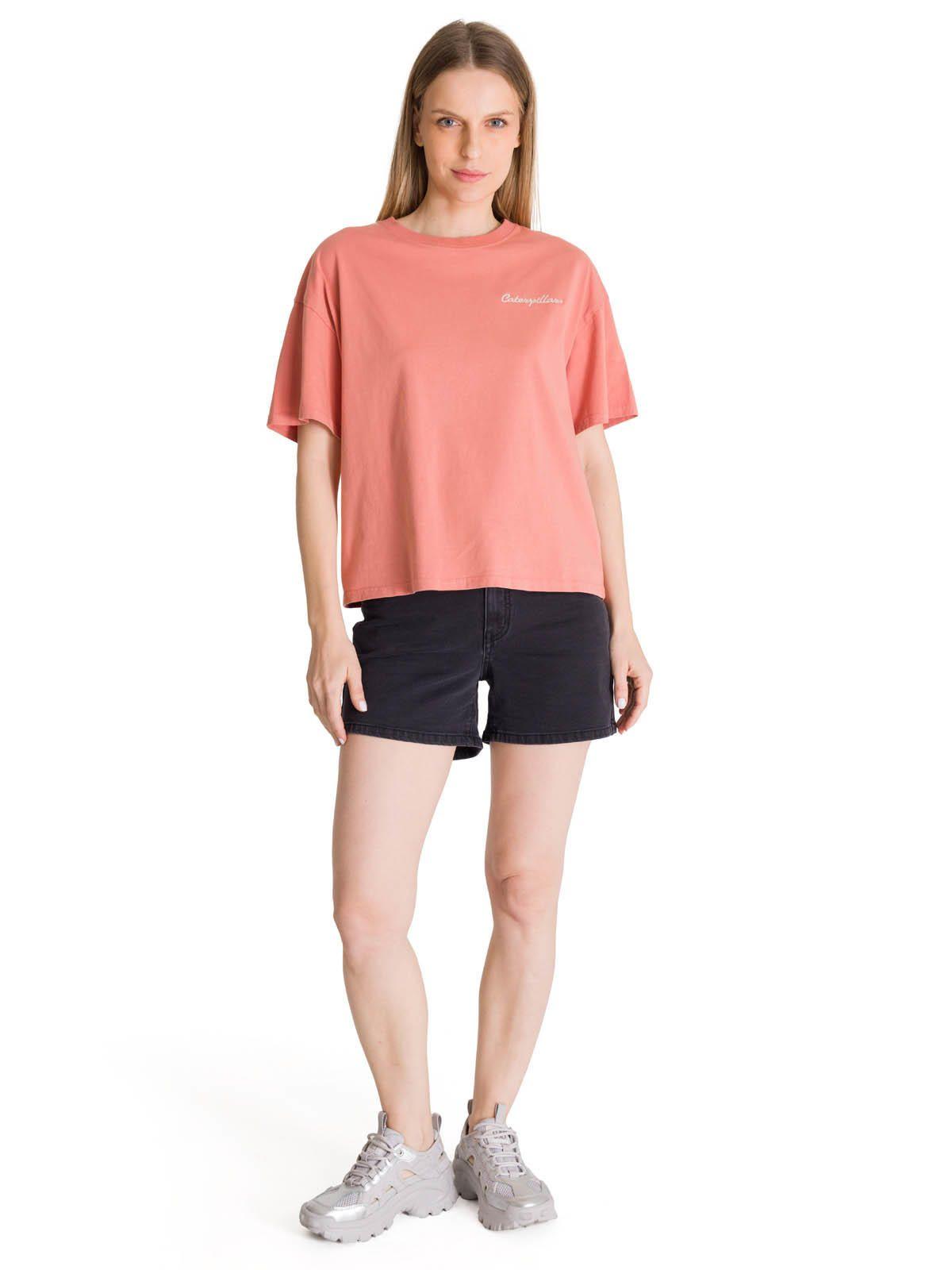 Polera Manga Corta Boxy Mujer Bordato Rosa-5