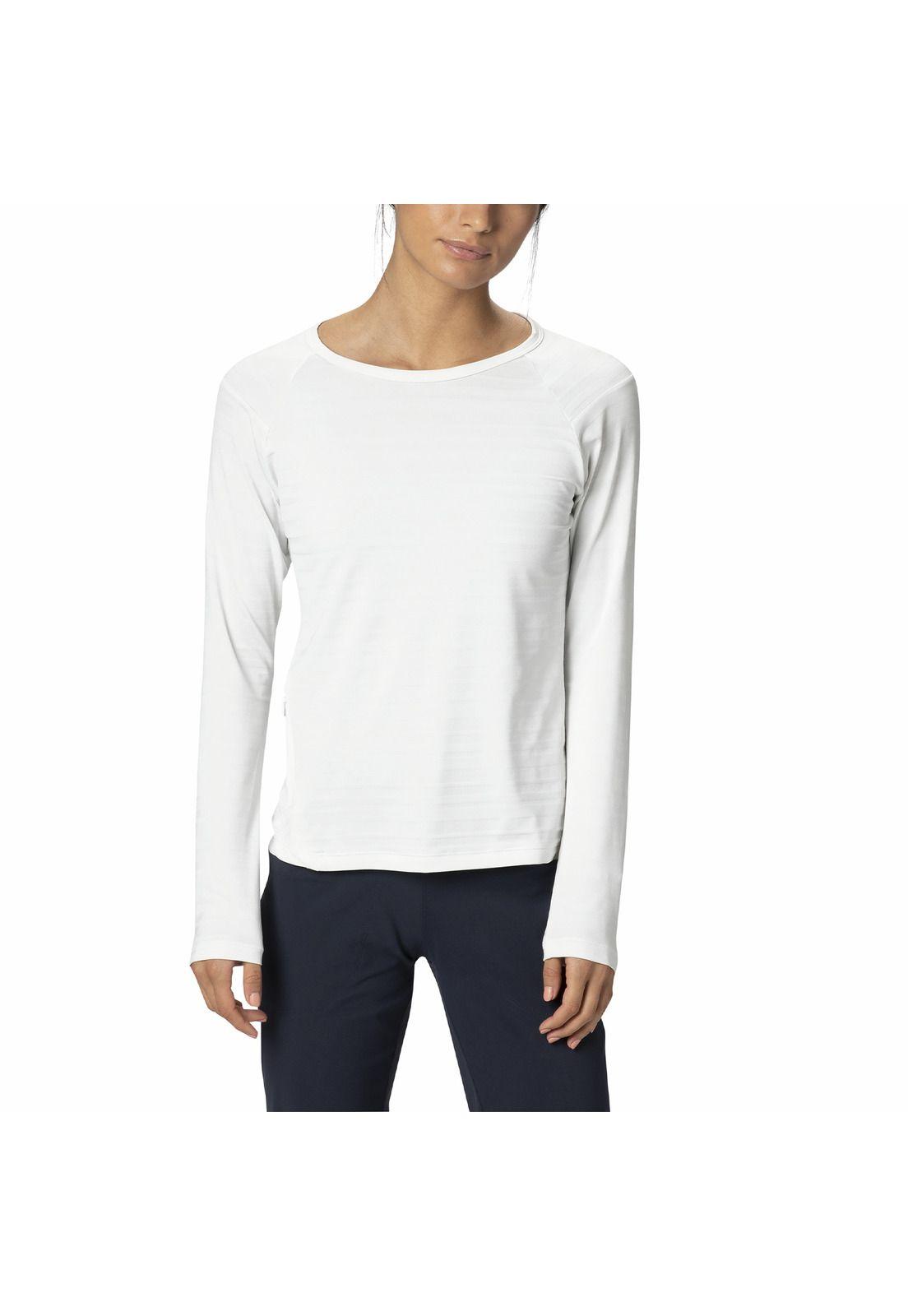 Polera M/C Mujer Mighty Stripe Blanco-0