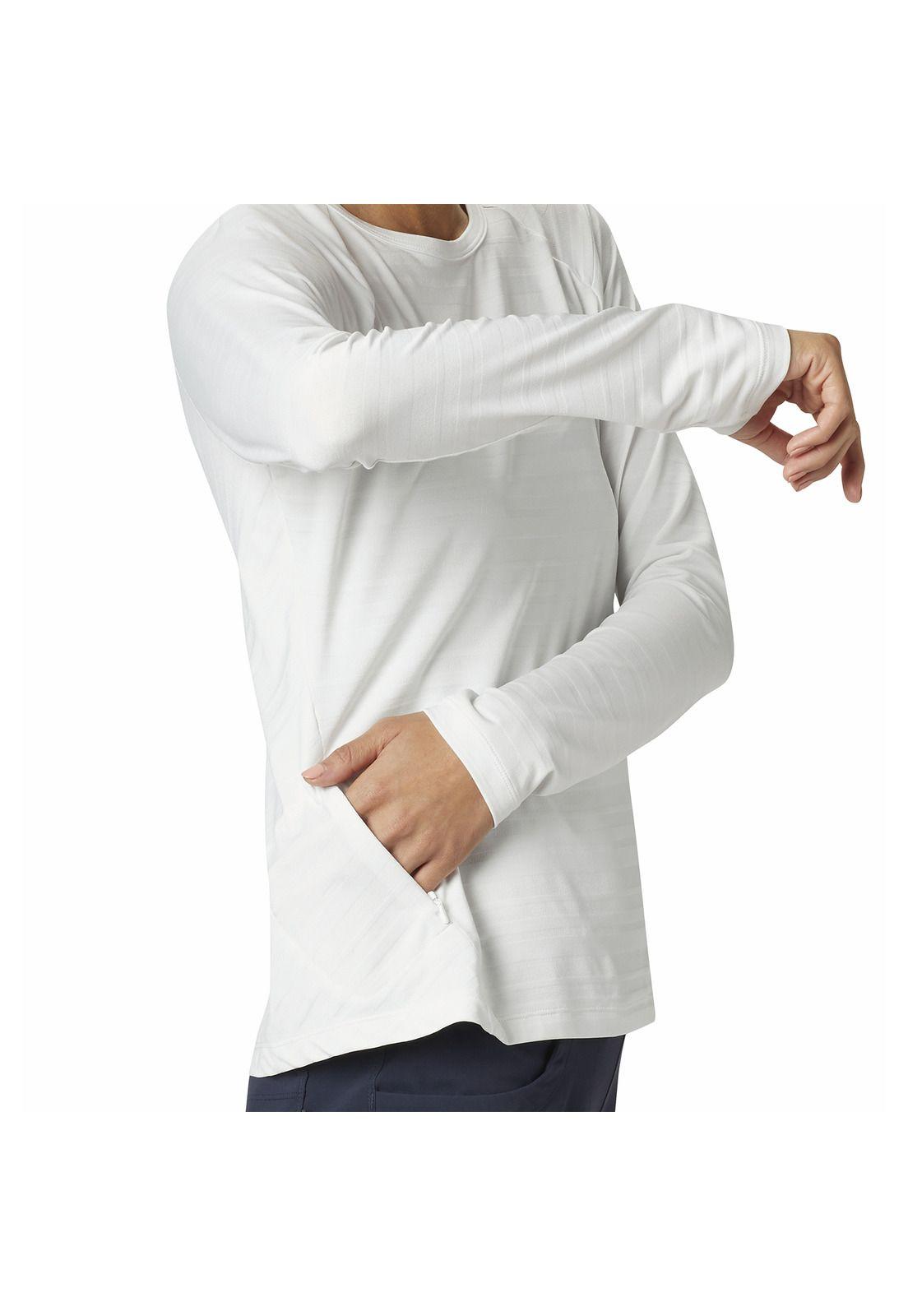 Polera M/C Mujer Mighty Stripe Blanco-1