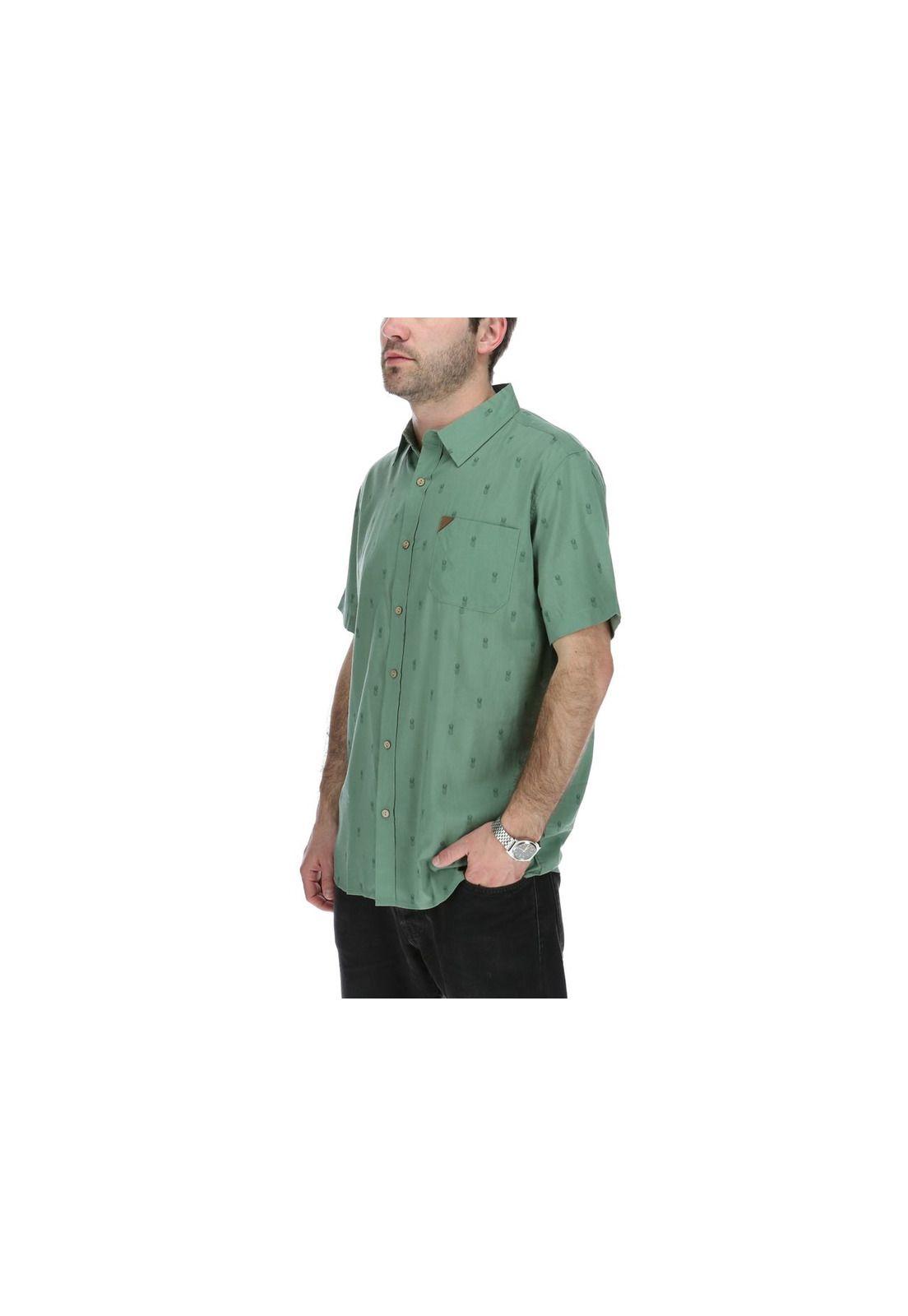 Camisa M/C Hombre Pineapple Verde-1