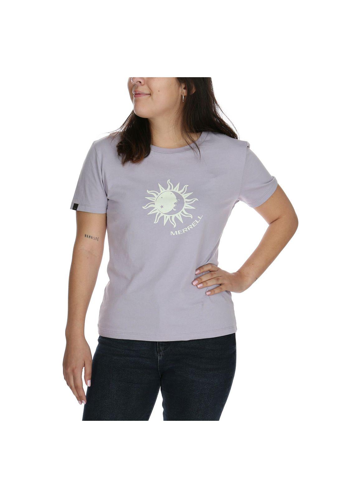 Polera Mujer Sun-Moon Tee Gris-0