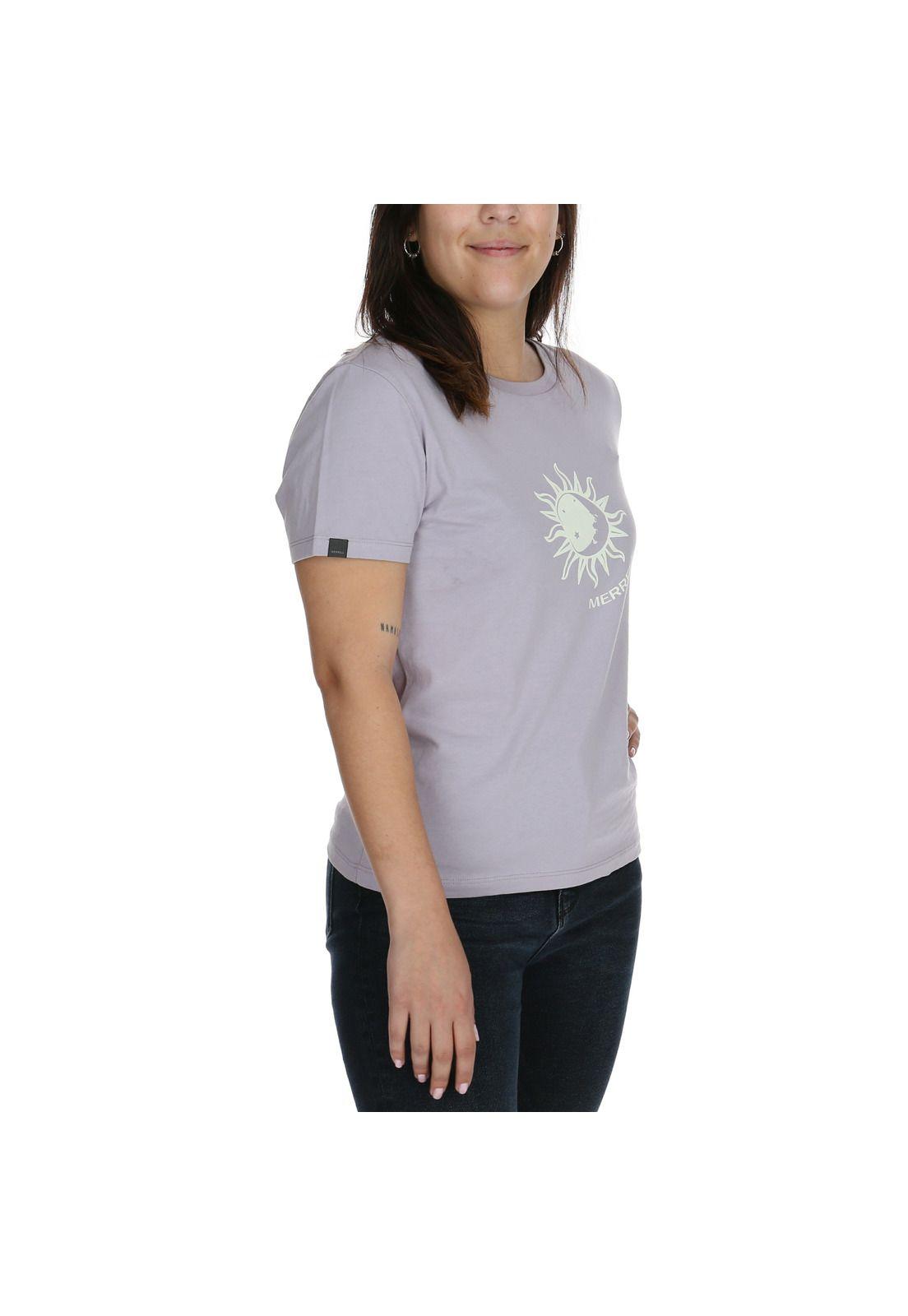 Polera Mujer Sun-Moon Tee Gris-3