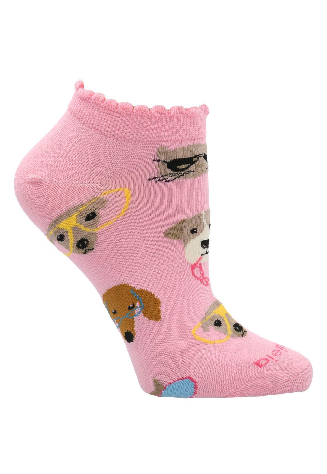 Calcetin Rosa Claro Ped St Lovepet Mujer-0