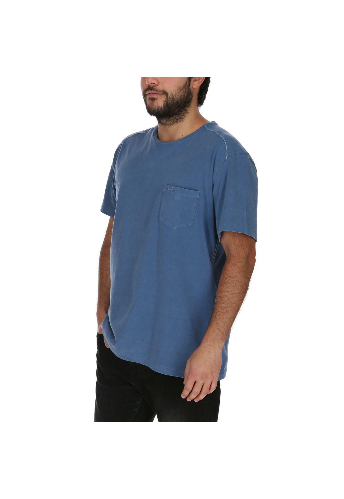 Polera Algodón Orgánico Hombre Nicepkt Azul-3