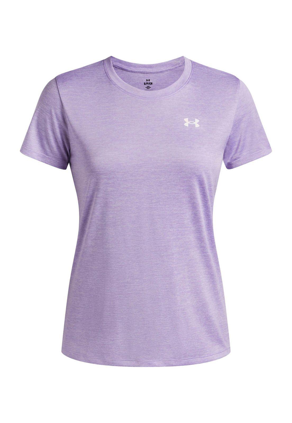 Polera Manga Corta Training para mujer Tech Twist morado -0
