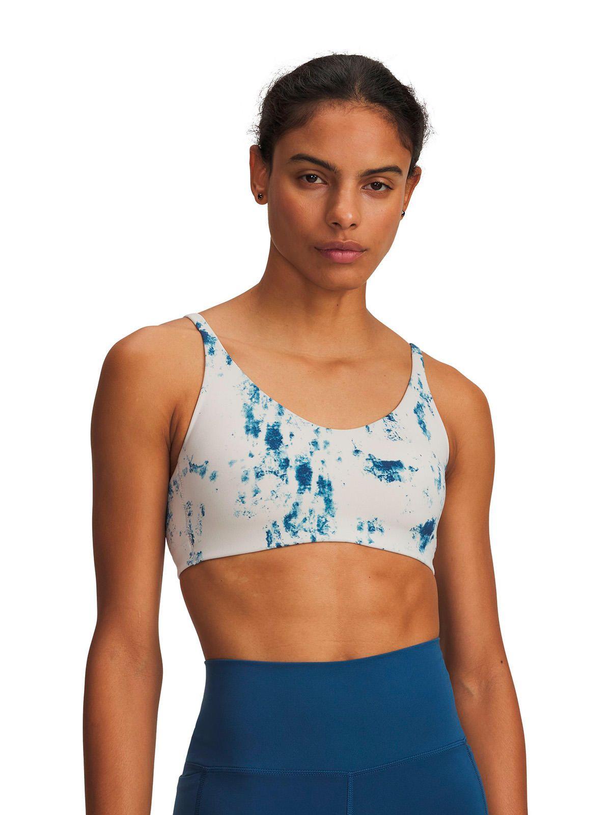 Peto UA Motion Low Print Blanco Mujer-0