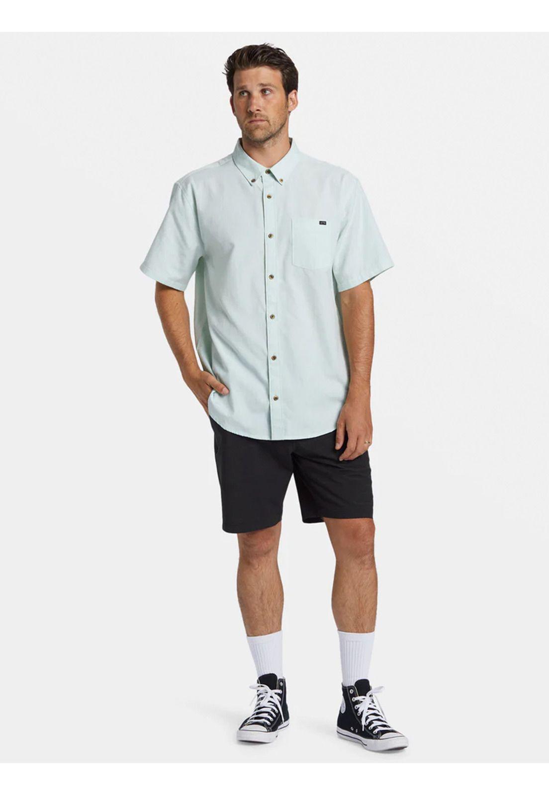 Camisa Manga Corta Hombre All Day Celeste-5