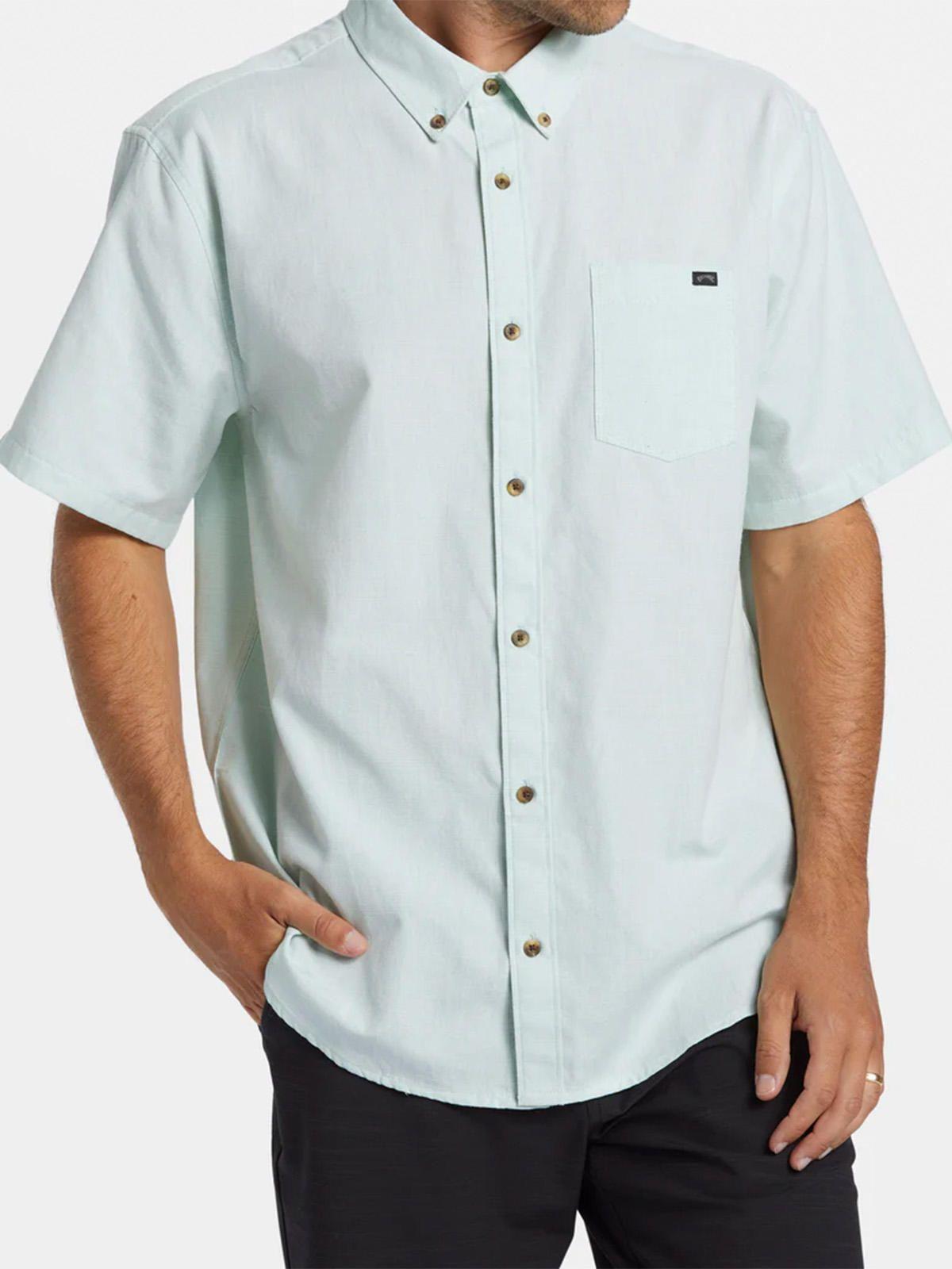 Camisa Manga Corta Hombre All Day Celeste-0