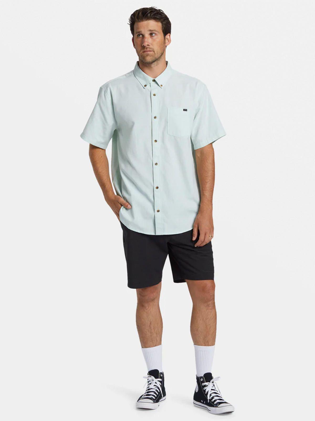 Camisa Manga Corta Hombre All Day Celeste-5