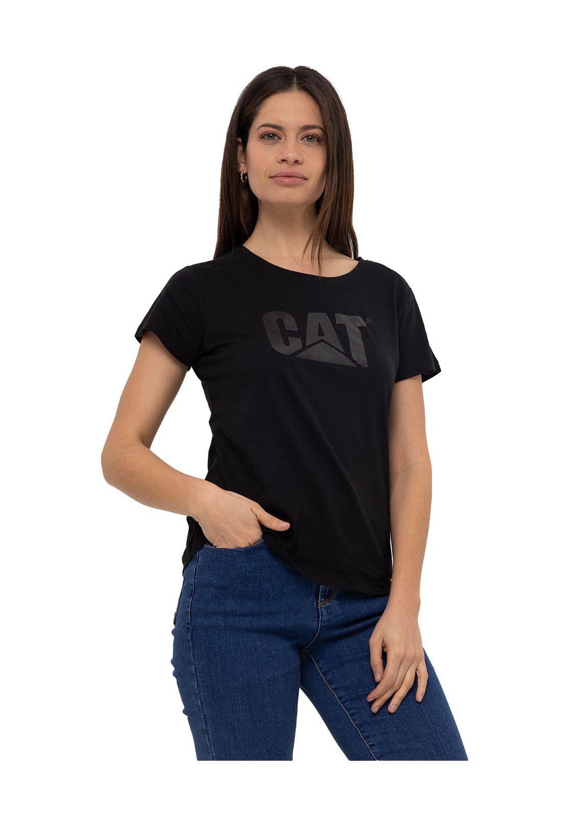 Polera M/C Logo Scoop Neck Negro Mujer-0