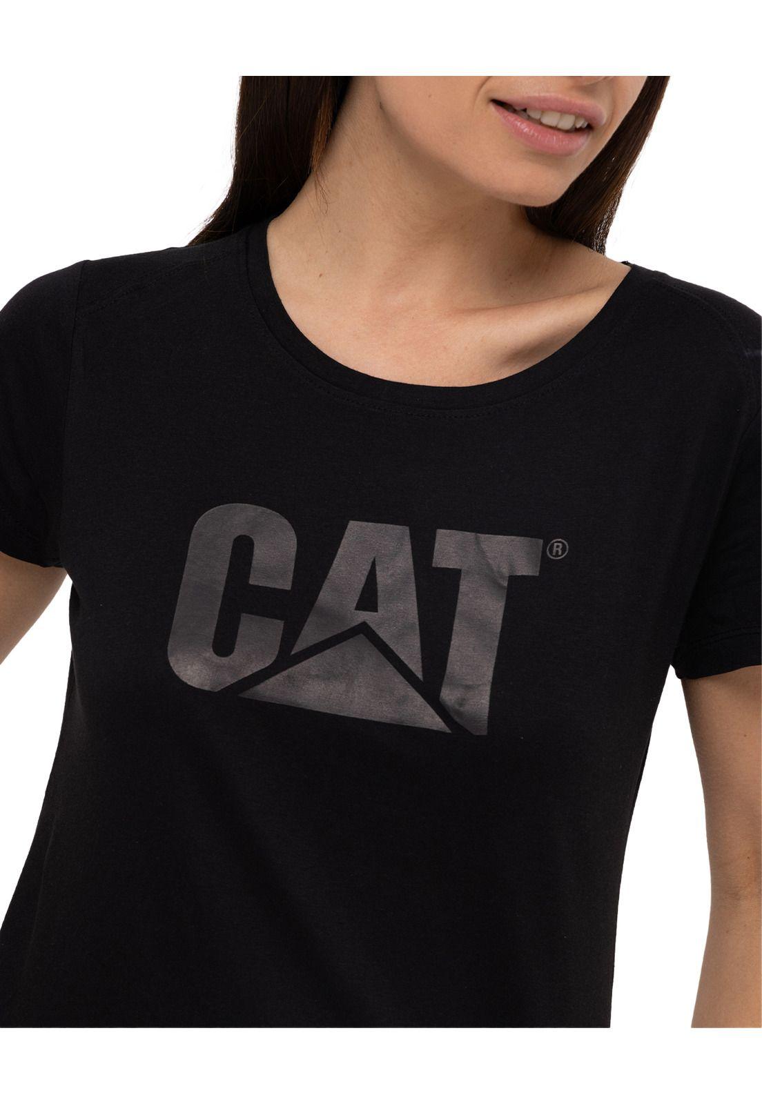 Polera M/C Logo Scoop Neck Negro Mujer-3