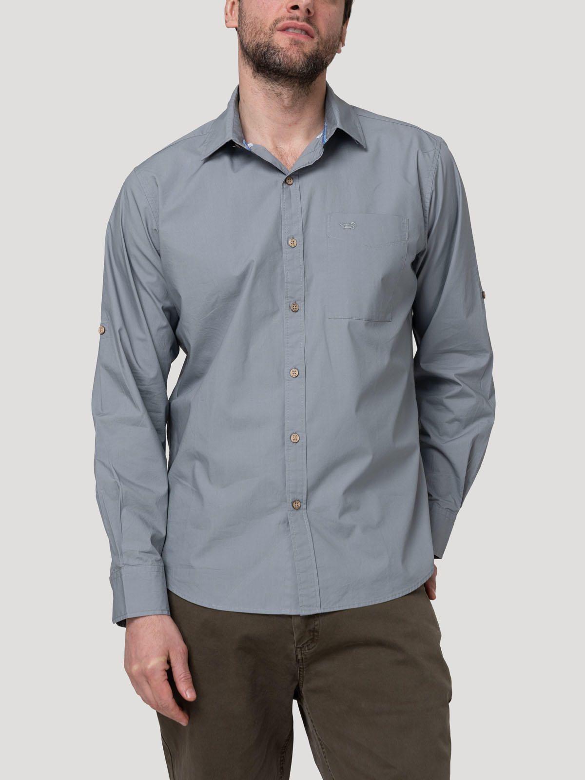Camisa Algodón Orgánico Hombre Galiton Gris-4