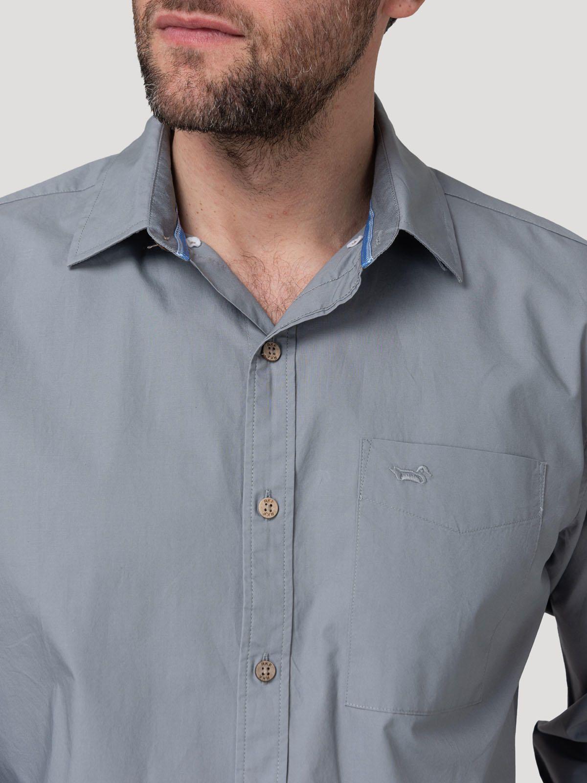Camisa Algodón Orgánico Hombre Galiton Gris-6