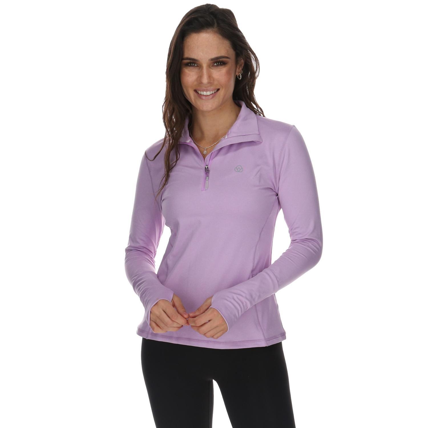 Polera M/L Mujer 1/2 Zip Warmer Lavanda-0