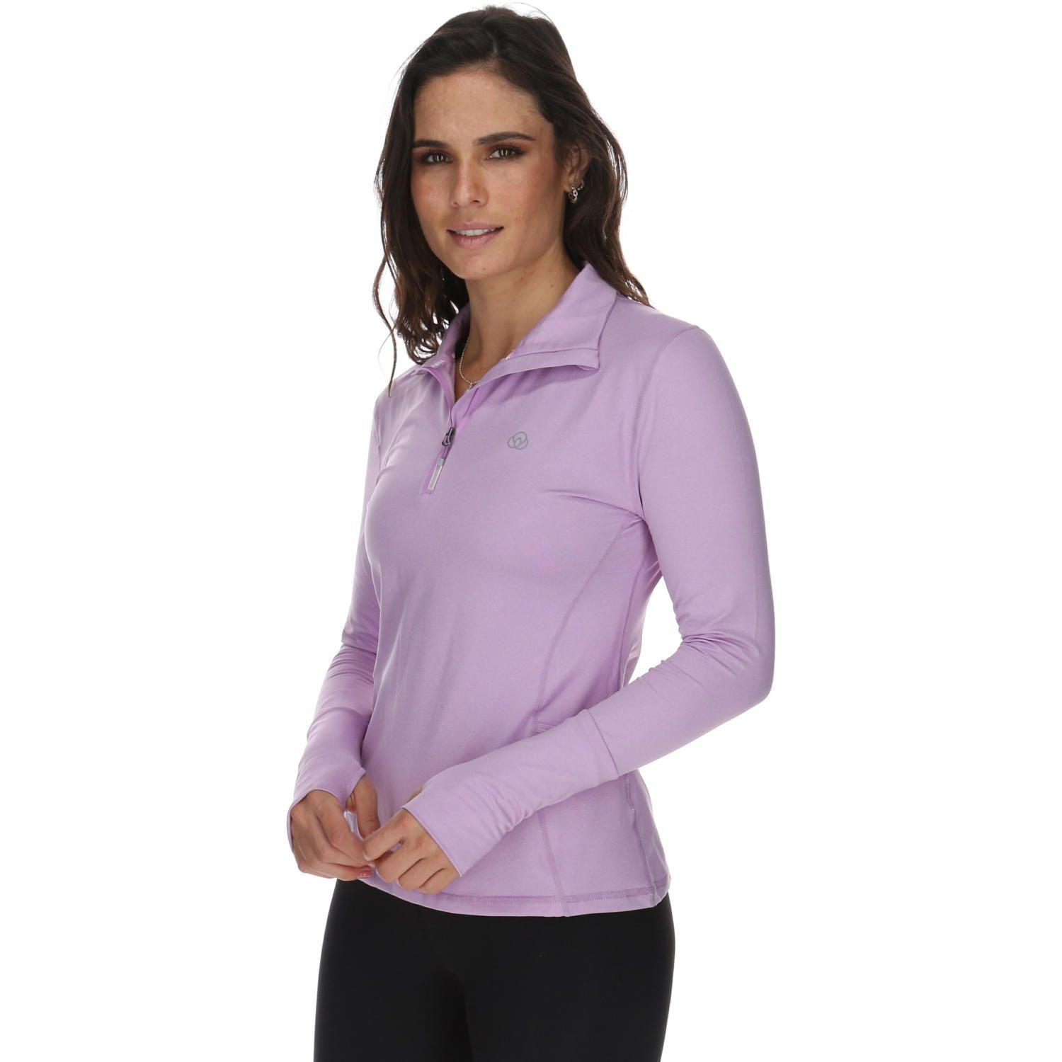 Polera M/L Mujer 1/2 Zip Warmer Lavanda-1