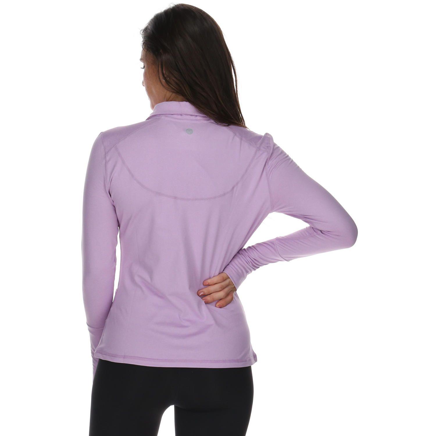 Polera M/L Mujer 1/2 Zip Warmer Lavanda-2