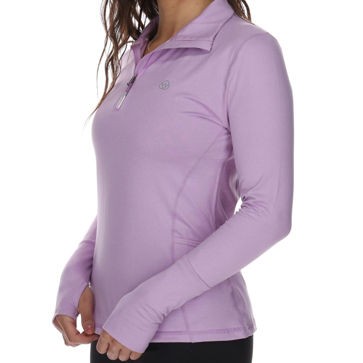 Polera M/L Mujer 1/2 Zip Warmer Lavanda-3