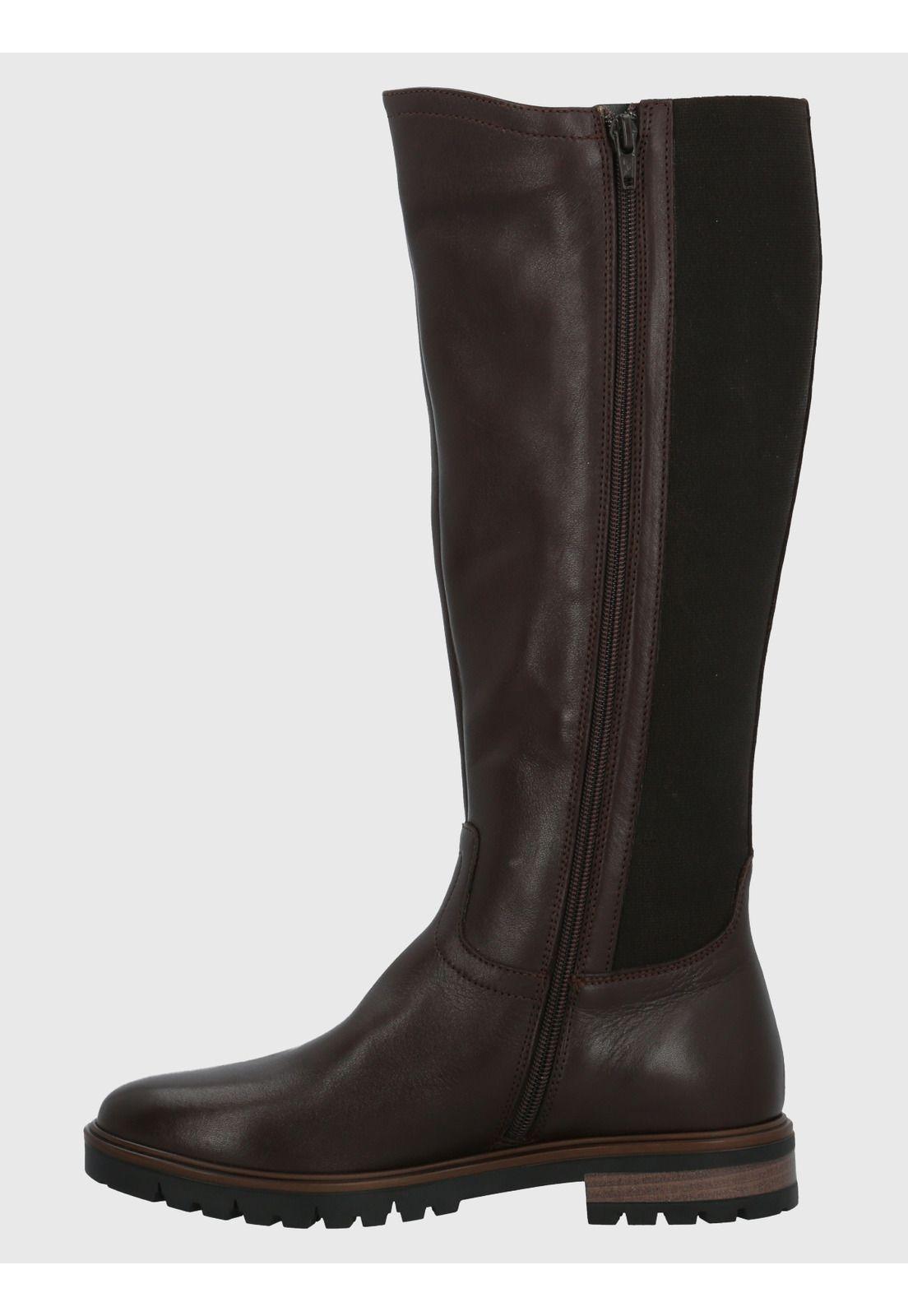 Bota Cuero Mujer Edra Negro-5