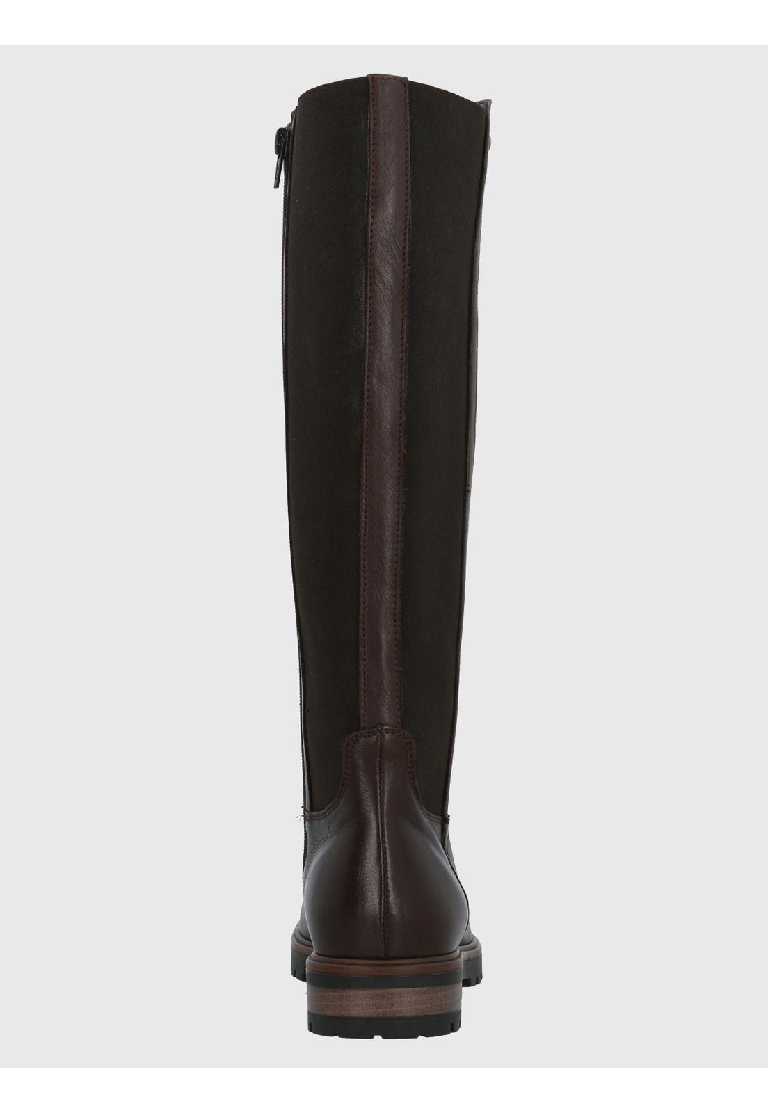 Bota Cuero Mujer Edra Negro-6