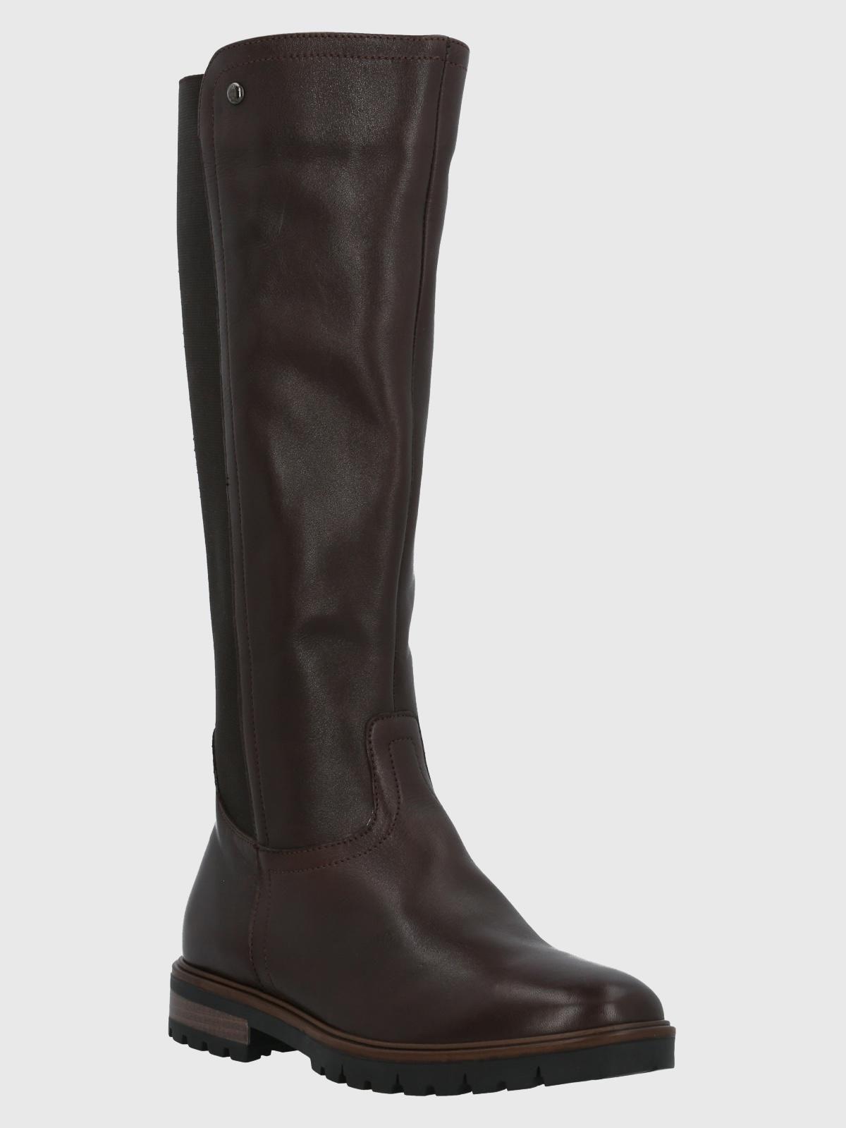 Bota Cuero Mujer Edra Negro-0