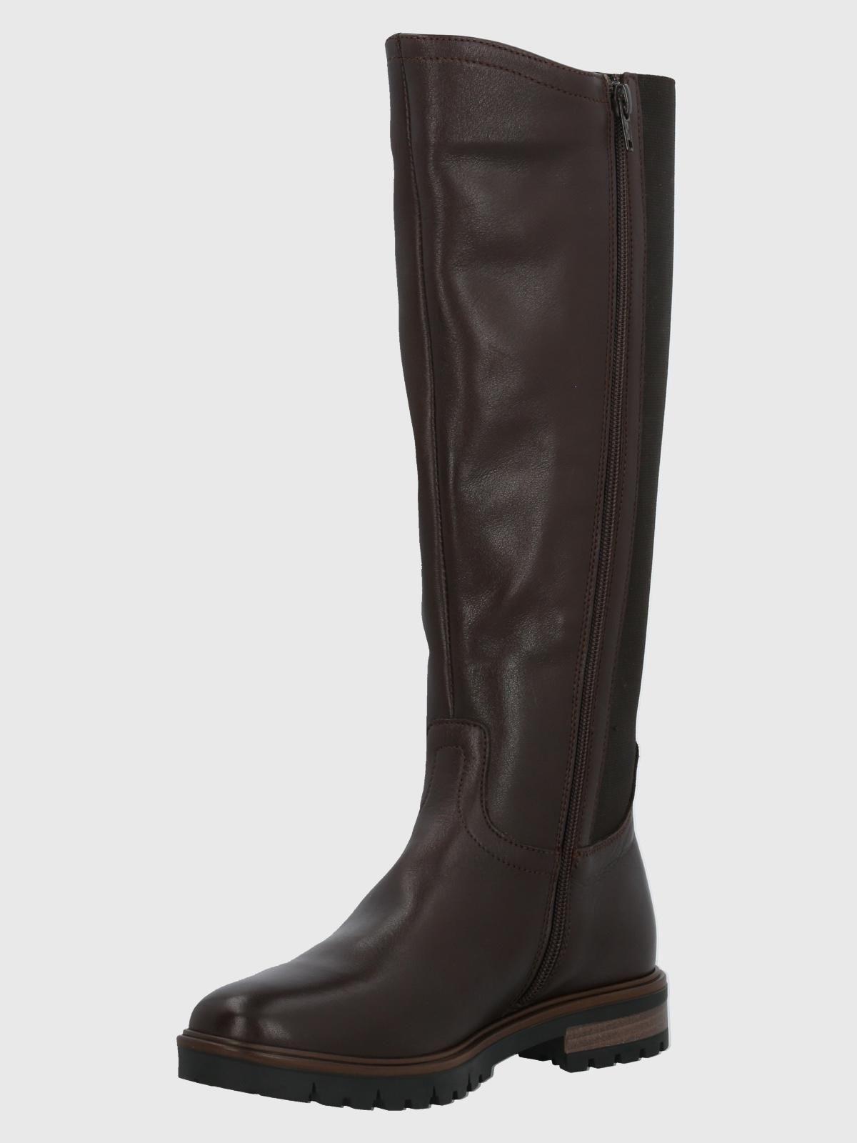 Bota Cuero Mujer Edra Negro-4