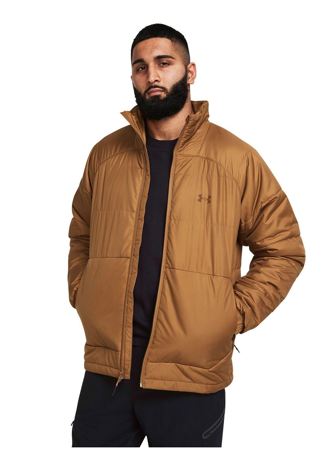 Chaqueta aislante UA Storm hombre Café-3