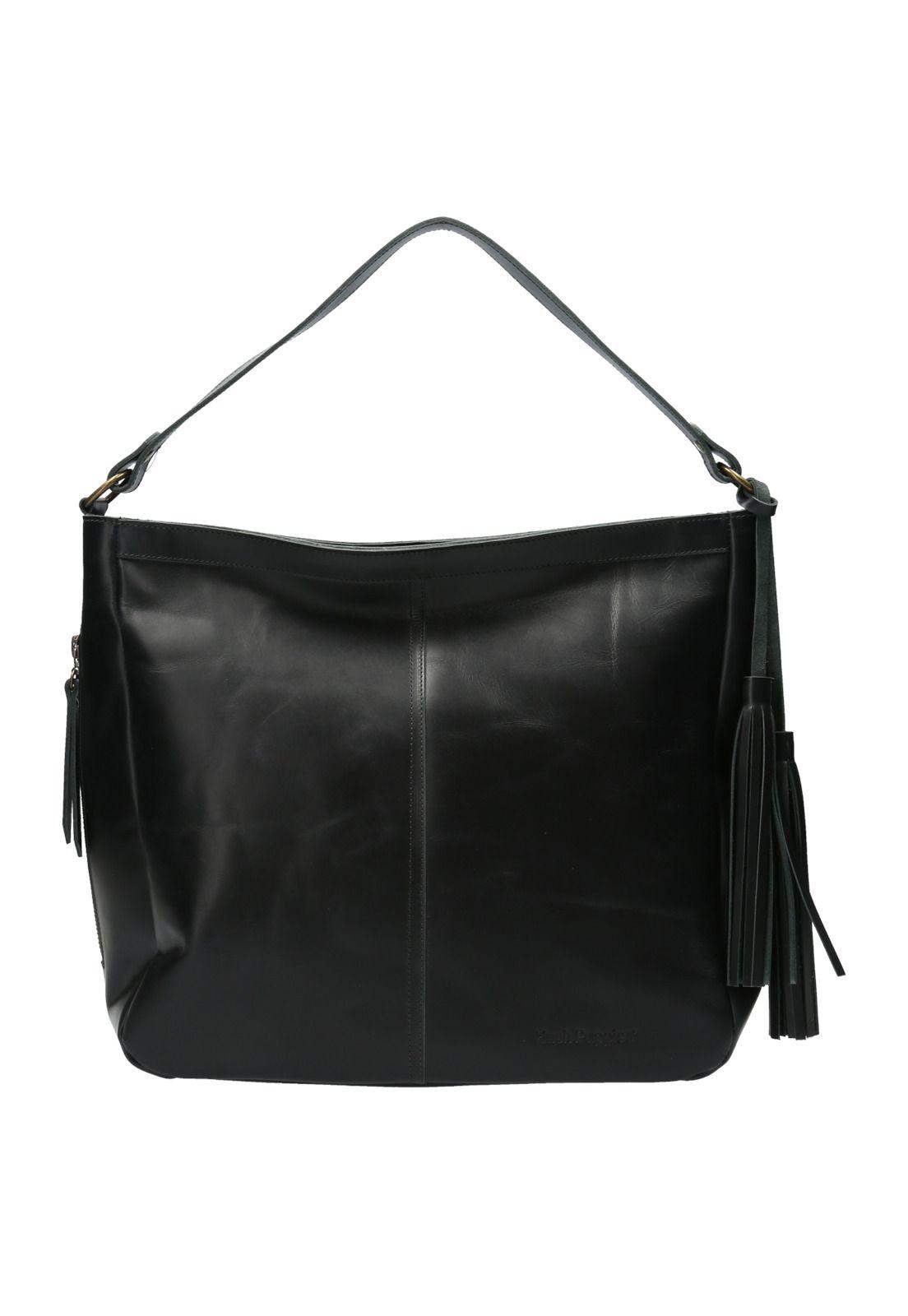 Cartera Cuero Mujer Ovar Hobo Negro-0